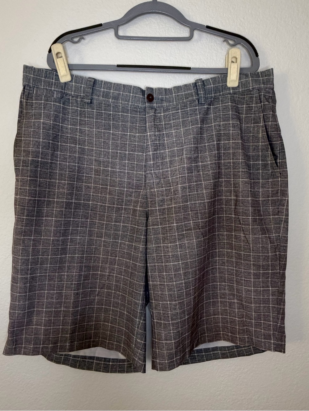 Nike Golf Tour Performance Dri-FIT Plaid Shorts Men’s Size 38 Gray